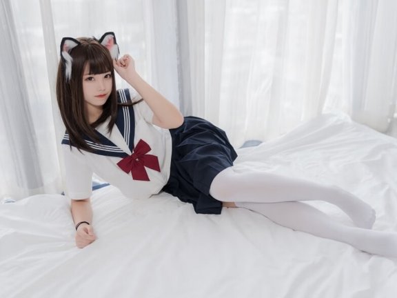 广东小姐姐蜜汁猫裘，JK和修女图集精彩预览